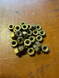 1/4 Inch BSW Brass Nuts Australian Made Sidney Cooke