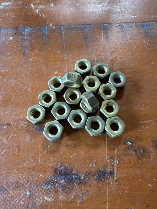 1/4 Inch BSW Brass Nuts Australian Made Sidney Cooke